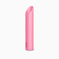 A pink plastic travel cover mount for Sonic Brushes, designed to protect and display the brush, shown against a white background.